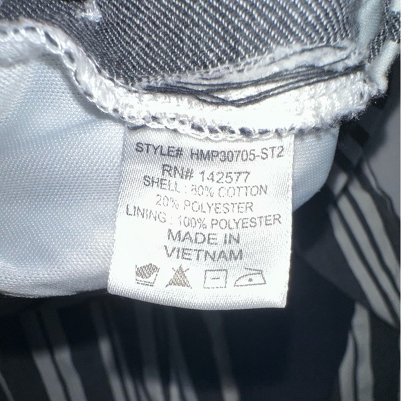 Haute Monde Charcoal and White Striped Straight Leg Pants - Picture 4 of 5